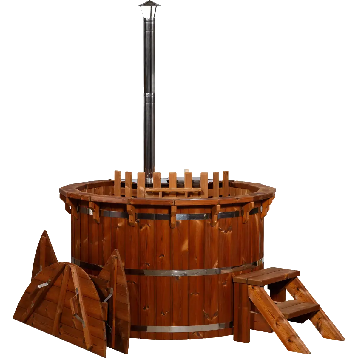 Celodrevený sud ThermoWood s krytom