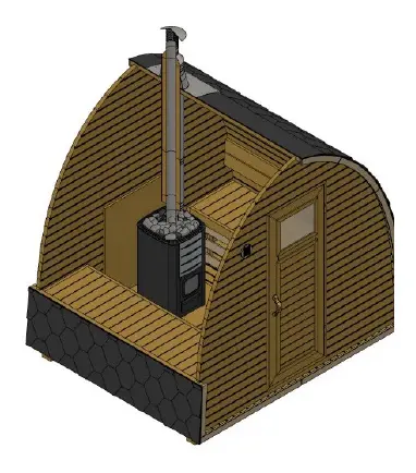 Schéma dispozície Samostatná sauna