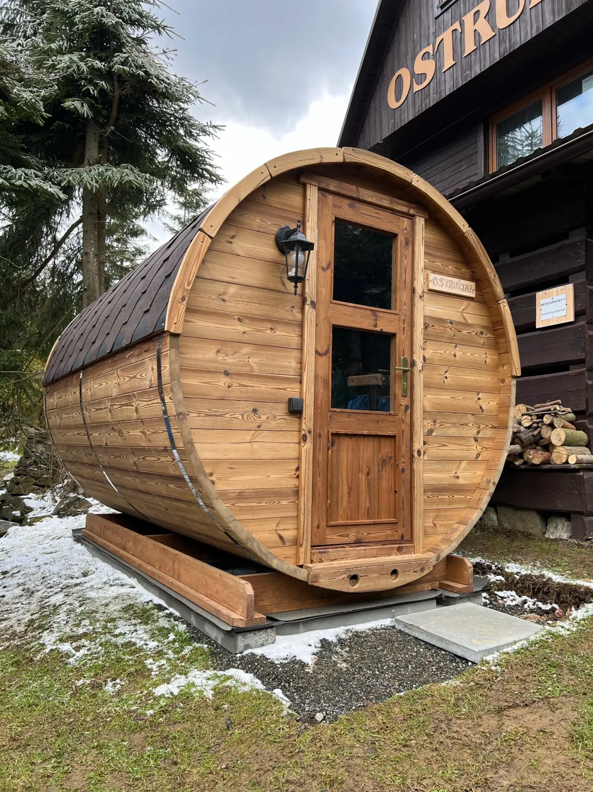 Sudová sauna v horskom prostredí v Ostružnej