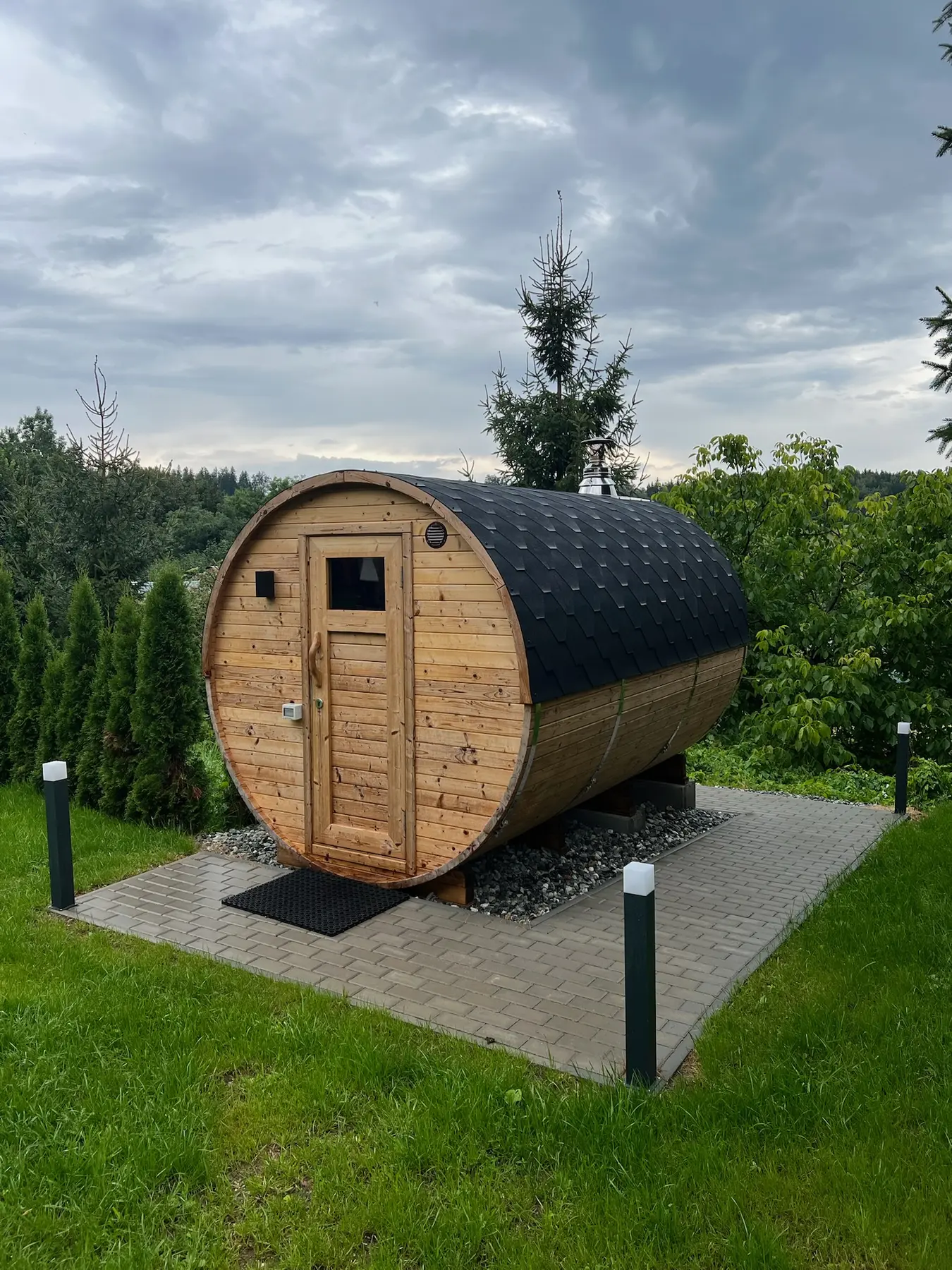 Sudová sauna na pripravenom štrkovom podklade