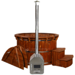 Koupací sud celodřevěný s externími kamny