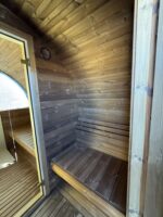 Sudová sauna Thermowood 300 cm s předsíní a panoramatickým oknem – skladem, kamna na dřevo - Obrázek 3