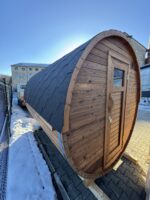 Sudová sauna Thermowood 300 cm s předsíní a panoramatickým oknem – skladem, kamna na dřevo - Obrázek 5